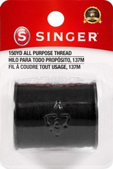 Singer 60110All Purpose Polyester Thread, 150 Yards, Black 1- Pack,