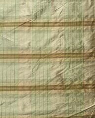 SILK Taffeta Plaid Gorgeous Green Brown Beige Gold BY THE YARD