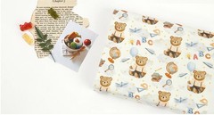 Amusing Teddy bear Patterned Fabric made in Korea by the Half Yard