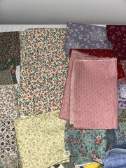 Large Lot Vintage Floral Fabric Pieces Scraps 3 Pounds Tiny Flowers 90’s