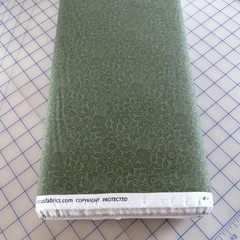 Yard ~ Smithsonian Wild Flowers Silhouette, Green~ $3.99 Ships ANY Amount Fabric