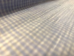 Blue White Linen Fabric Yarn Dyed Check Textured 55” Wide BTY