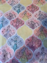 Disney Princesses Scrap 9″x 21”, Cotton Fabric, Fat Eighth, Cinderella, Ariel