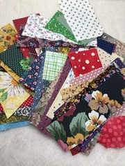 Fabric Scrap Pieces Lot Of 60+ Vintage & Current 1”-4” W Quilting Crafts Crumb