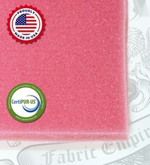 Pink Sew Foam W/ Scrim Backing Automotive Upholstery 1/2″ Sold By The Yard