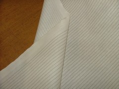 Cotton Curtain Lining Fabric FRENCH PINSTRIPE TAUPE Sold By The Metre