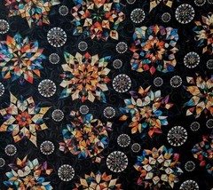 Quilting Treasures – Solstice Kaleidoscope Medallion Quilting Fabric – BTY