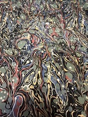 1/2 yard Benartex Int’l Collection Marbled Fabric Multicolor green blue pink