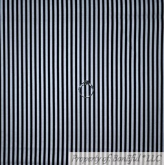 BonEful FABRIC FQ Cotton Quilt Black White B&W Little Stripe Tiny 3 Stooges Jail