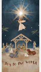 Joy to the World O’ Holy Night by Beth Albert 24 x 44In Wide 3 Wishes Fabric