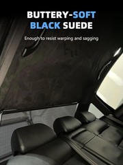 Black Suede Headliner Fabric 96×60 Auto Headliner Tube Kit Car Ceiling