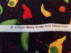 1 YD X 44″ VINTAGE SALSA PICANTE by LORILYNN SIMMS COLOFUL PEPERS COTTON OOP