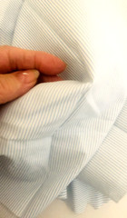 Vtg 2/3+ Yd 44WX20L SPRINGS FABRIC Baby Blue Tiny PINSTRIPE Quilt Cotton JOANNS