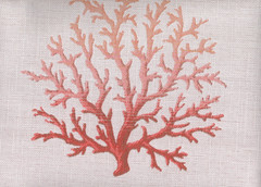 Sunbrella Fabric Ombre Coral Shell Acrylic Drapery/Upholstery