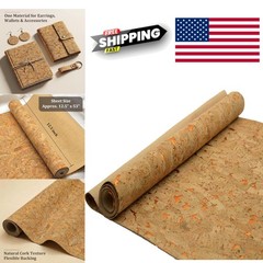 Cork Fabric Roll 12.5 x 54 Inch Mosaic Gold Leather for Craft Projects