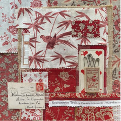 Moda ROUENNERIES TROIS 13964 17 Brown Roche FRENCH GENERAL Quilt Fabric