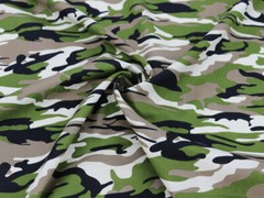 1 Yard Fashion Army Green Camo Camouflage Print Cotton Material Fabrics Poplin