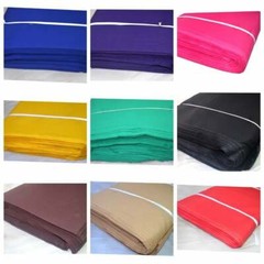 Indian Handmade Plain Solid Pure 100%Cotton Fabric Voile Hand-Dyed Sewing Fabric
