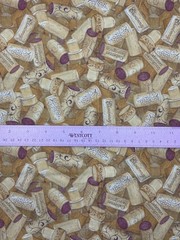 Wine O’Clock Cork Fabric Cynthia Coulter Wilmington Cotton 44″ 1+ Yard