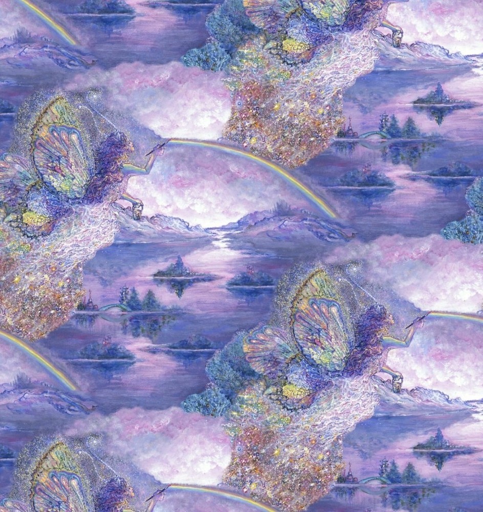 Astral Voyage By 3 Wishes Fantasy Rainbow Fairies Cotton Fabric by The Yard