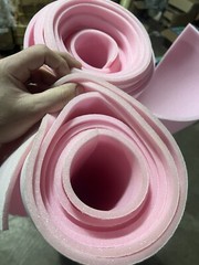 Pink Sewing Foam Upholstery first quality 1/4″ Padding W/Scrim Backing 55″