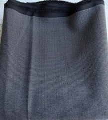 Yard Goods 3 1/2 Yards 45″ Wide Suit Weight Fabric Black w/ White Threads