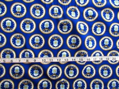 1 yd 100% Cotton Fabric “United States Air Force Medallions” on Blue