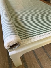 Brunschwig & Fils De Wolfe Stripe Green/White Striped Fabric – 10 Yards
