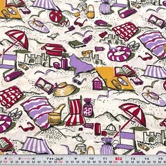 At the Beach Accessories Unbranded White Cotton Fabric Remnant 12″ x 43″
