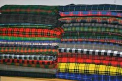 Scottish 5 Yard 13Oz Weight Multi Tartan Fabrics Plaid – Running Pieces By Yards
