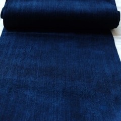 Hand Woven Ancient loom woven fabric indigo blue dyed yarn natural plant dyed