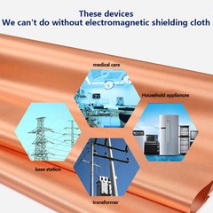 EMF Protection Pure Copper Fabric-Blocking RFID Radiation Singal EMP EMI Ripstop