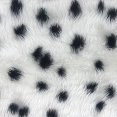 Dalmatian Fluffy Faux Fur Fabric 150cm wide (60″) sold by half metre/yard
