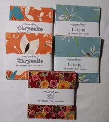 Lot of 5 Charm Packs by Sanae for Moda Fabrics. Twiggy, Chyrsalis, OZ HTF. OOP