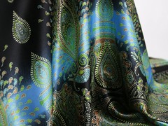 58” Wide By Yards Soft Shirt Material Charmeuse Paisley Patchwork Satin Fabric