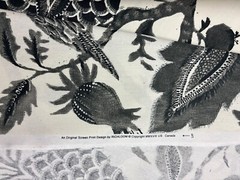 RICHLOOM FLORAL EBONY BLACK LARGE NIGHTINGALE BIRD MULTIUSE FABRIC BY YARD 54″W