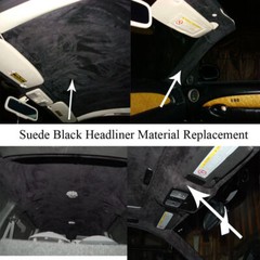 60″ Wide Suede Headliner Fabric By the Yard Auto Roof Liner Upholstery Foam Back