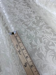 $20 for 2 Yards – Brocade/Jacquard Satin – Used for Dresses – IVORY COLOR Floral