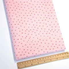 150x50cm Cherry Stripe Breathable Cotton Fabrics for DIY Sewing Summer Clothing