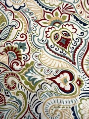 Richloom 2013 Original Screen Print Abstract Floral Floral Lot 5.9 Yds x 46″