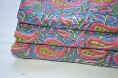 NO TARRIF CHARGES 100%✅ZK_223 Hand Block Print Fabric 100%Cotton 15 Yard