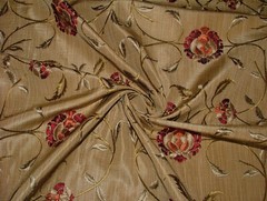 iLiv Embroidered Curtain Fabric 1.6 Metres Inca Classic Upholstery Cushion