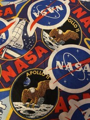 Mad Engine NASA Fabric 1.5+ yds; 2 pieces; Apollo 11 Space Quilting Crafts