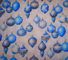 Kaufman Fabric By Yard Holiday Flourish Ornament Silver White Christmas Cotton 1