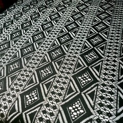 BLACK DIAMOND STRIPE LACE FABRIC 54″ BY THE YARD GOTHIC GEOMETRIC LACE