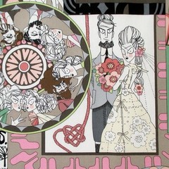 “Ghastlie Love” Cotton Print 1 Yard (36” x 44” ) By Alexander Henry 2019