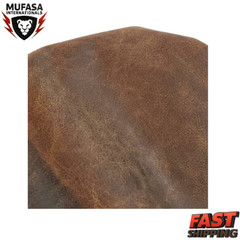 Brown Distressed 2 Tone Oily Faux Vegan Leather PU, 1 Yard 36″ x 54″ Cut