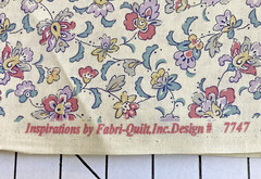 All Over Dainty Floral Fabric By Fabri-Quilt Pink Blue Green On Soft White BTY