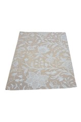 Crewel Embroidered Jute Linen Tree of Life Fabric Upholstery 24″ x 34″