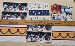 1 lb Vintage Christmas Fabric Remnant Bundle Quilt Craft Sewing Lot fat quarters